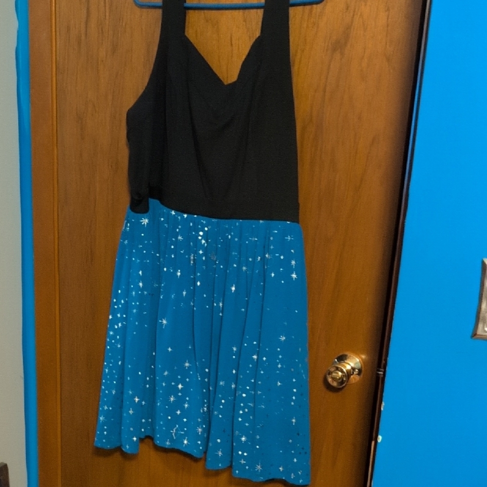 Disney Princesses Starlit Black and Blue Skater Dress